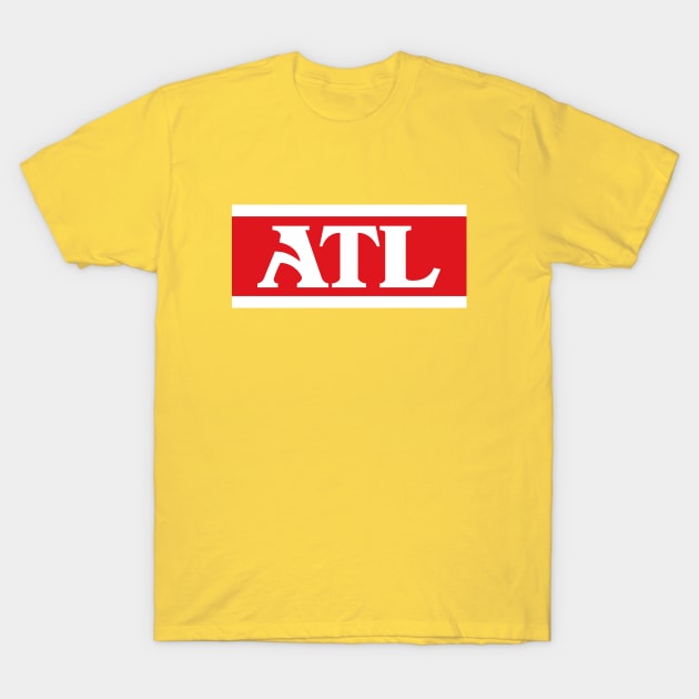 ATL Retro Font - Yellow T-Shirt by KFig21